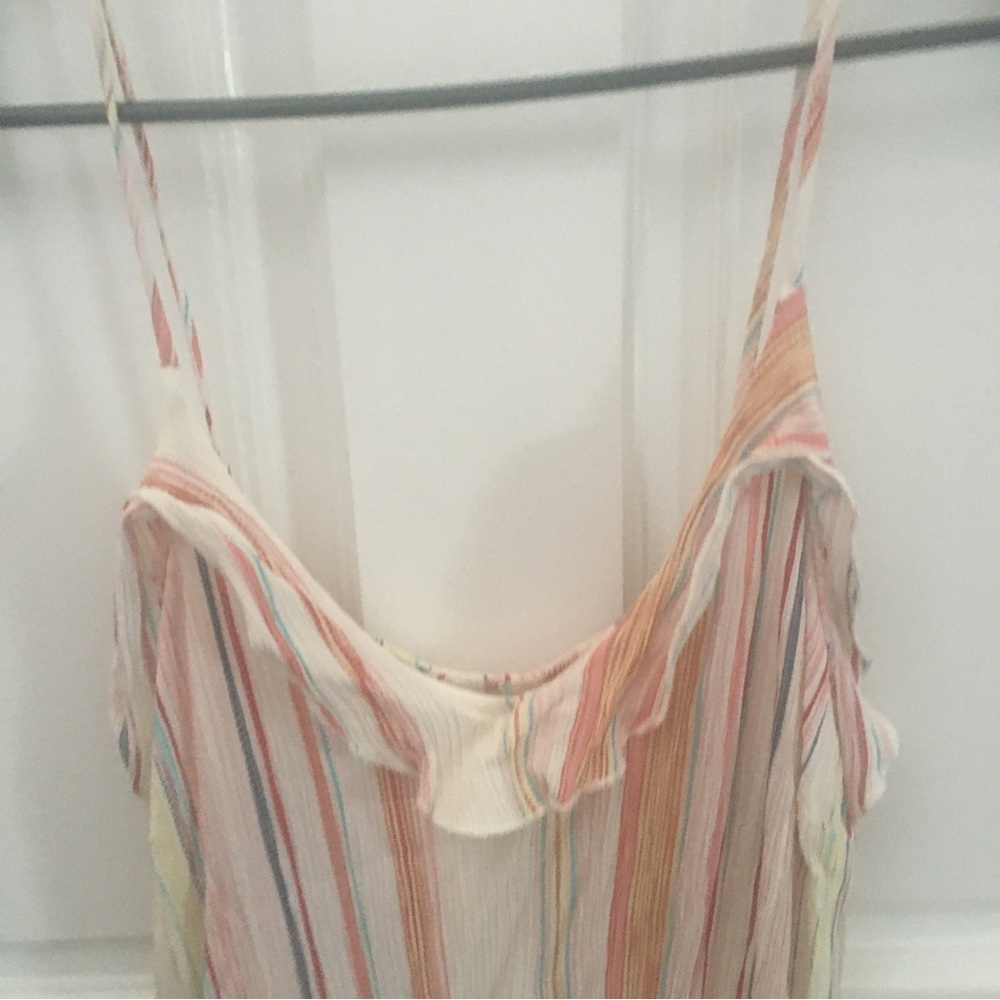 Multi-Colored Summer Ruffle Mini Spaghetti Strap … - image 2